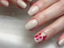 ジョアネイル(JOA Nail)/シンプル/フラワー/春/赤