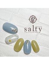 ネイルアンドアイラッシュサロン ソルティ 寺田町(salty)/フラワーネイル