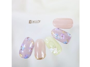 グラティフィー(gratify)/【パステル 小花柄ネイル】