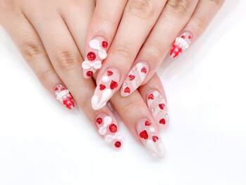 ネイルコレクション ベビーピンク(Baby Pink)/ジェル放題★3Dりぼん：シロップ