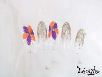 ハロウィンフラワーネイル