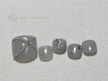 ネイルメゾン 梅田(NAIL MAISON)/キラキラホワイトミラー