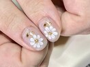 お花ネイル 親指