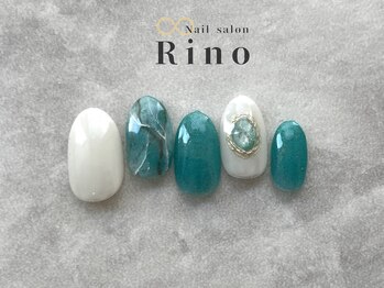 ターコイズデザイン×定額ネイル