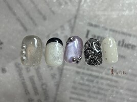 レースフレンチネイル