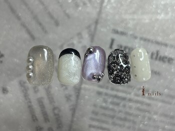 レースフレンチネイル