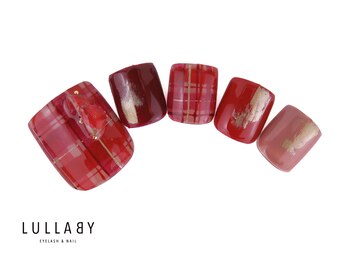 ララバイ 吉祥寺店(LULLABY)/大人赤チェックネイル