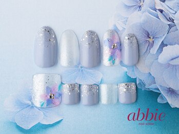 ネイルサロン アビー 宮益坂店(abbie)/あじさい◇上¥12034/下¥13134
