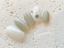 ネイルアンドアイラッシュ ボネール 銀座店(lash Bounail)/エレ　マグネット　冬ネイル