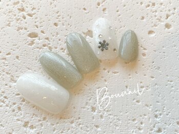 ネイルアンドアイラッシュ ボネール 銀座店(lash Bounail)/エレ マグネット 冬ネイル