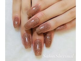 ラメワンカラーネイル☆