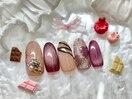 バレンタインネイル