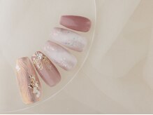 ヴァンネイル(VINGT NAIL nail&eye beauty)/ニュアンスフラワーネイル・持田