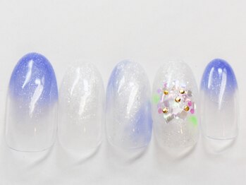 ミンクスタイル 浜松町店/パープル×あじさいネイル