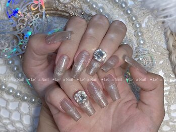 レアネイル 渋谷店(Le’a nail)/長さ出しマグネットワンカラー