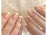フレンチネイル★ クリアベースのみ/ラメライン無料で追加ok♪ ¥7500