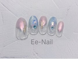 ピンク＆アクアネイル初回￥6980