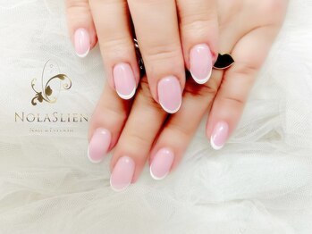 ノーラスリエン(Nolaslien)/細フレンチ ピンクネイル