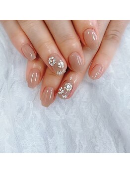 ディアリーネイル(Dearly Nail)/ストーンフラワーデザイン