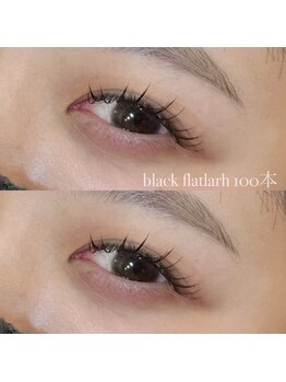 アイラッシュ ナナラ(eyelash Nanala&.)/ブラックフラットラッシュ100本