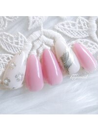 パラジェルミラーフラワーネイル