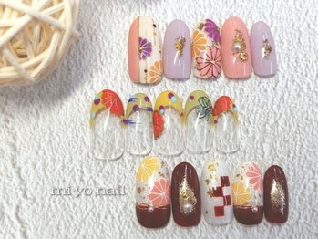 ミーヨ ネイル(mi-yo nail)/和柄ネイル【定額¥9900(税込)】
