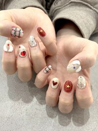 キラキラクリスマスネイル