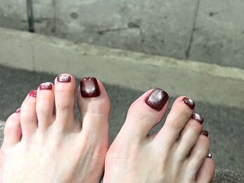 スリープ 中目黒(Sleep nakameguro)の写真/感性を満たす上質フットネイル。ニュアンス×繊細デザインで、視線を惹きつける洗練された足元へ◎