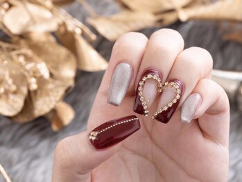 ネイルプラザ 河原町OPA店(NAIL PLAZA)/チェーン×ハートネイル