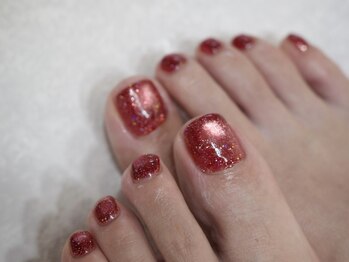 ネイルサロン モネ(Monet)/クリスマスフットネイル