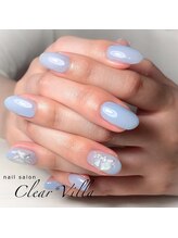 ネイルサロンクリアヴィラ(nail salon clear villa)/ブルーグレーワンカラー