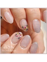 ベルカドゥー(Belle' cadeau)/ドライフラワー押し花ネイル♪