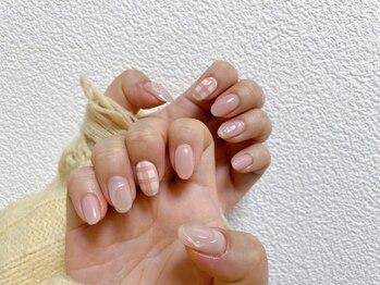 キキネイル 二子玉川(kikinail)/ギンガムチェックネイル