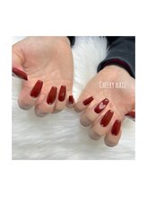 チェイリーネイル(Cheery nail)/ボルドー×ハート
