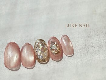 ミルクマグラメネイル 秋ネイル