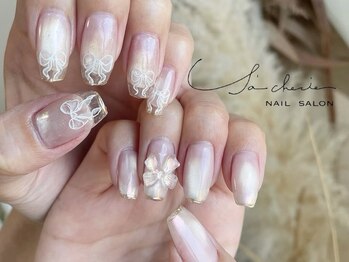 サシェリ(Sa'cherie)の写真/シンプルだからこそ技術が光る☆お仕事柄派手にできない方にも◎上品なデザインで、指先を美しく彩ります。