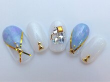 ネイルサロン ドレリッチ 大宮店(drerich)/【6990】冬マーブルネイル