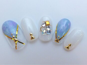 ネイルサロン ドレリッチ 大宮店(drerich)/【6990】冬マーブルネイル