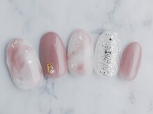 ベル プライベート ネイル サロン(Belle)/大人タイダイ大理石風アート