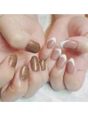 片手フレンチネイル☆