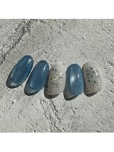 ローザネイル(Rosa Nail)/押し花ネイル