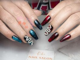 ハロウィン/マーブル/ボルドー