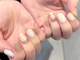 チェック×ニットネイル☆