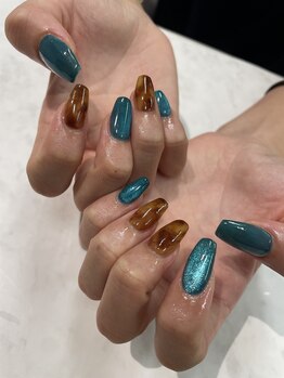 スピカ ネイルサロン アンド スクール(Spica nailsalon&school)/秋先駆け！ベッコウネイル