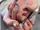 春らしい個性派ネイル