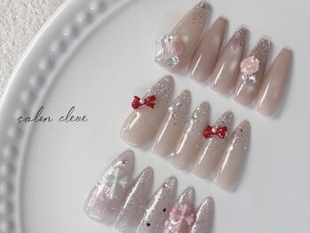 サロンクレーヴ(Salon cleve)の写真/【持ち込みもOK◎】季節に合わせたデザインサンプル＆韓国パーツ・韓国ジェル・カラーも豊富にご用意♪