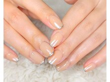 グロスネイル(gloss nail)/シェラック/細フレンチ