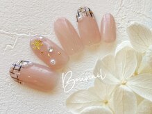 ネイルアンドアイラッシュ ボネール 銀座店(lash Bounail)/ツイード　フレンチ　9980円