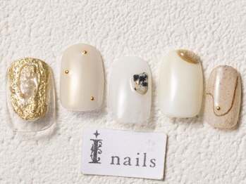 アイネイルズ 渋谷店(I nails)/ホワイトゴールドニュアンス