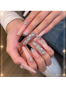 ミオネイル なんば(Mio nail)の写真/長さ出しもお任せ★自爪を削らない【フィルイン】で、憧れのロングネイルも健康的に楽しめる♪